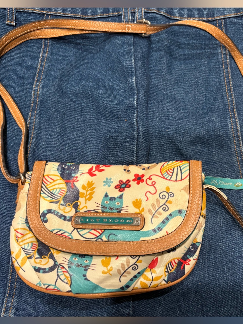 Lily Bloom Cat Print Crossbody Bag